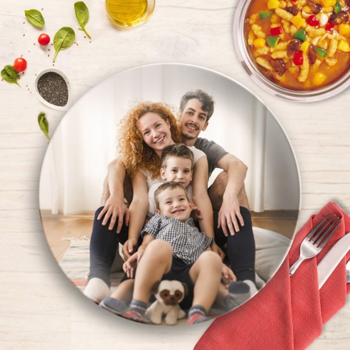 Assiette personnalisée avec une photo