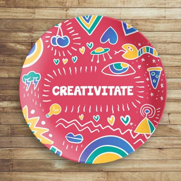 Assiette personnalisée avec texte - creARTive