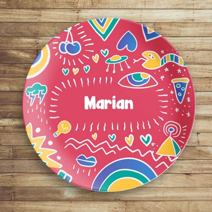 Assiette personnalisée avec texte - creARTive