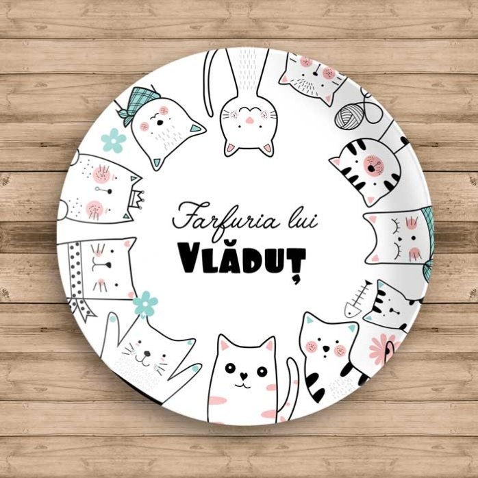 Assiette personnalisée avec texte - Dessins animés