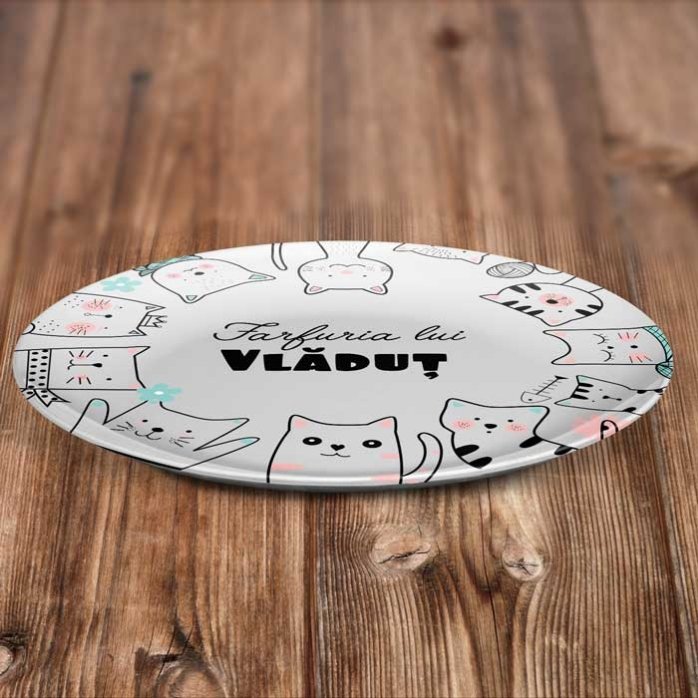 Assiette personnalisée avec texte - Dessins animés