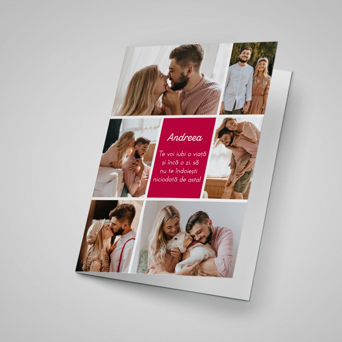 Carte de vœux personnalisée avec photos, message et code QR