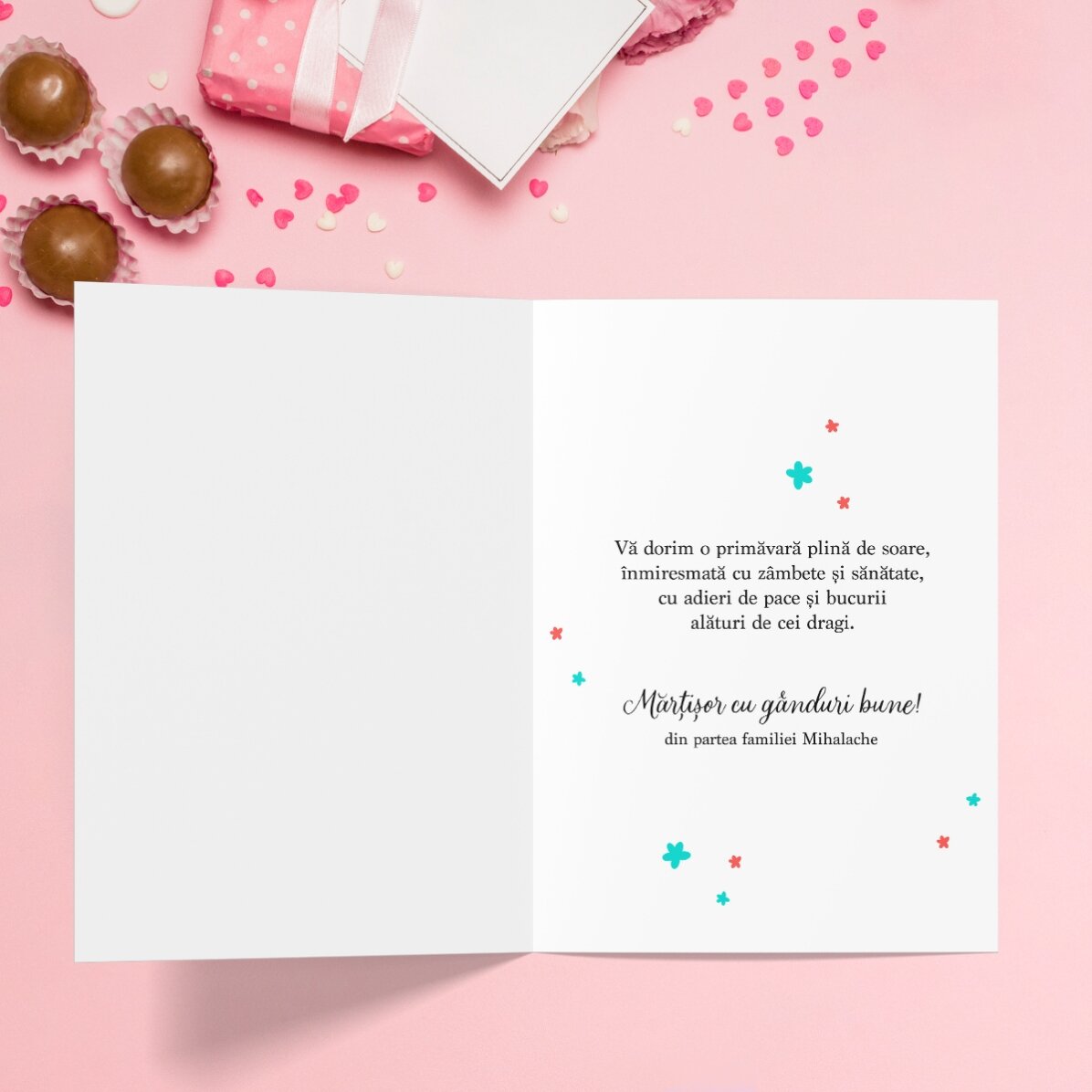 Carte de vœux personnalisée avec message - Un beau printemps !