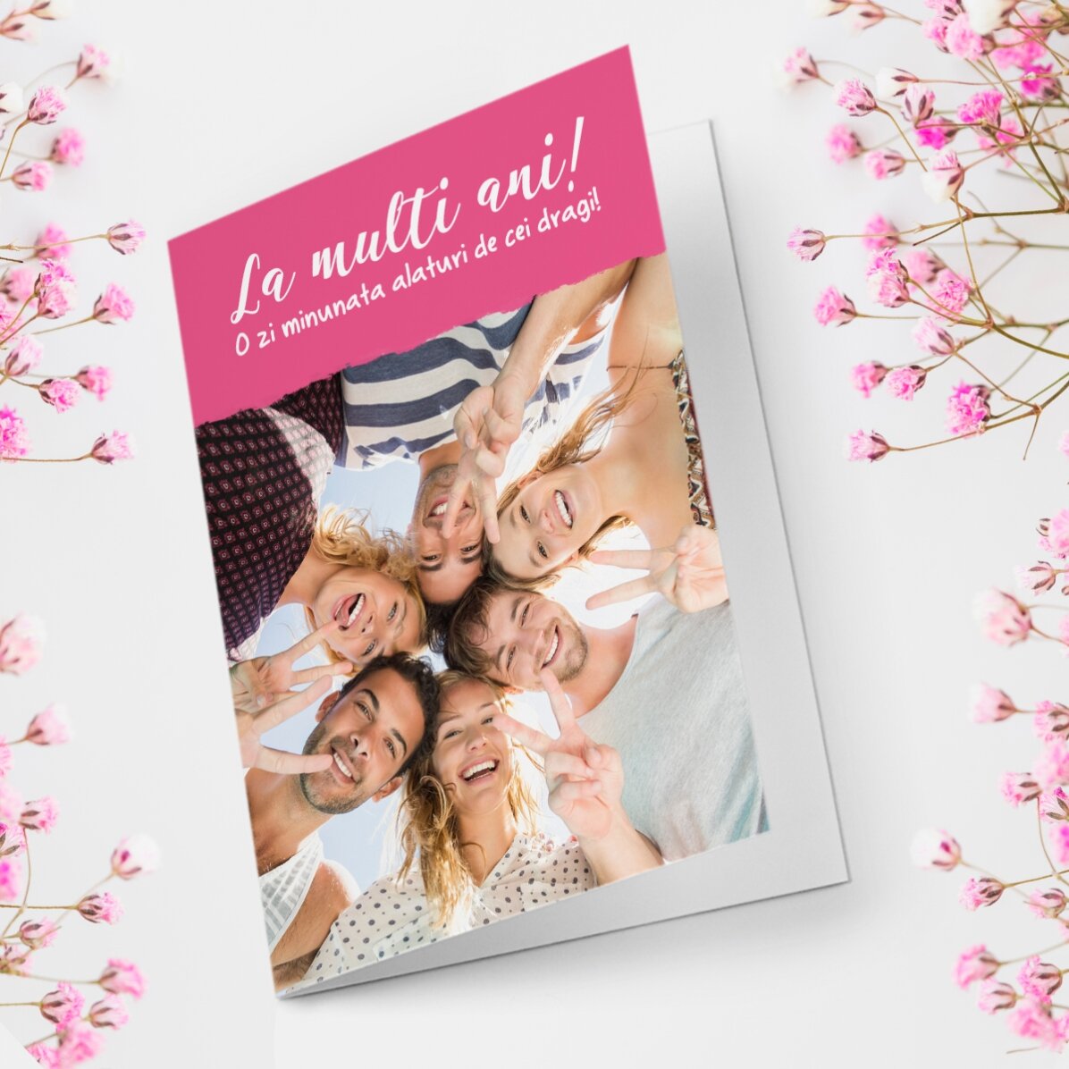 Carte de vœux personnalisée avec photo et texte