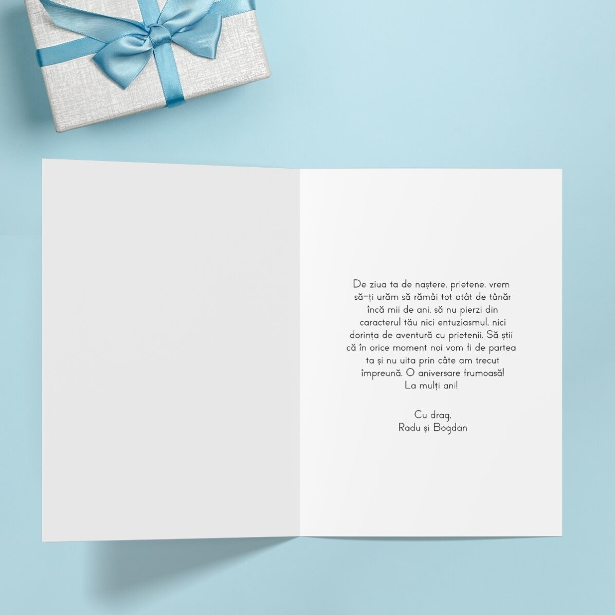 Carte de vœux personnalisée avec texte - Anniversaire