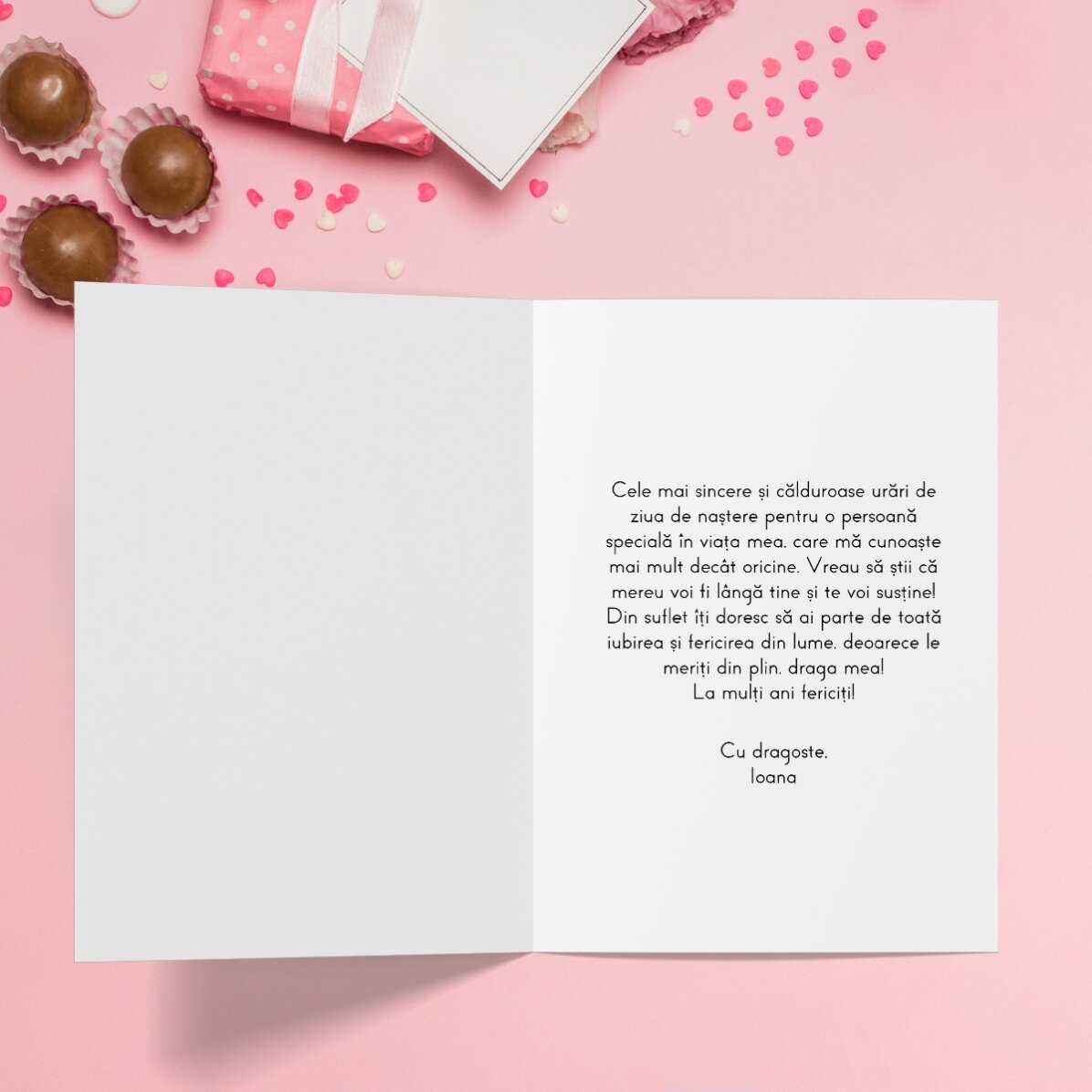 Carte de vœux personnalisée avec texte - Ballons