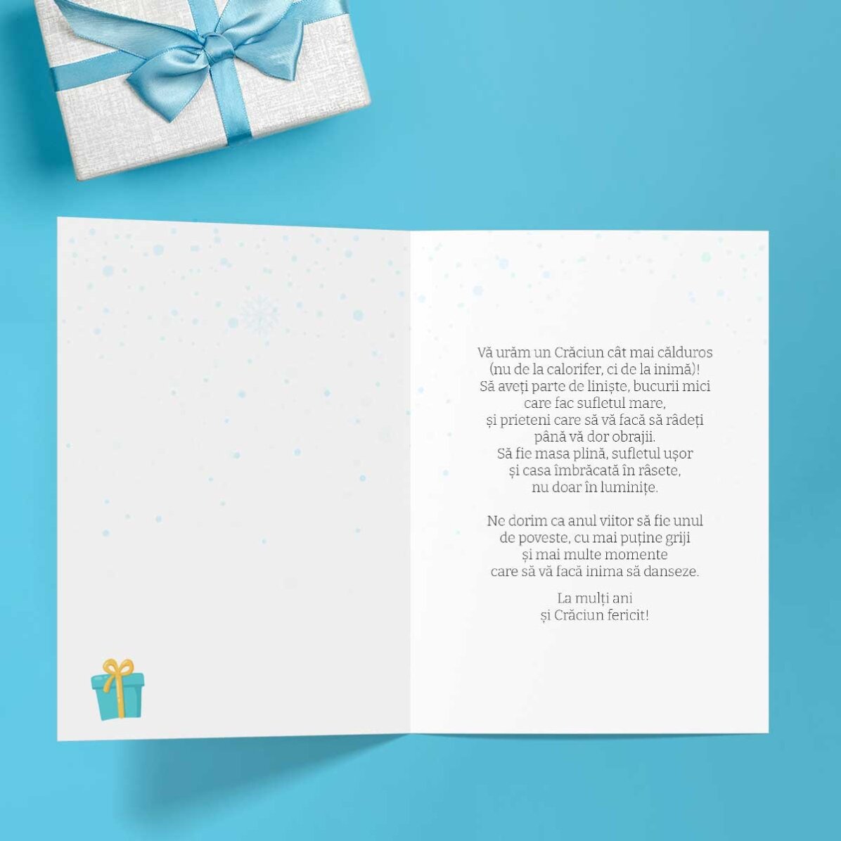 Carte de vœux personnalisée avec un message de Noël - Meilleurs vœux