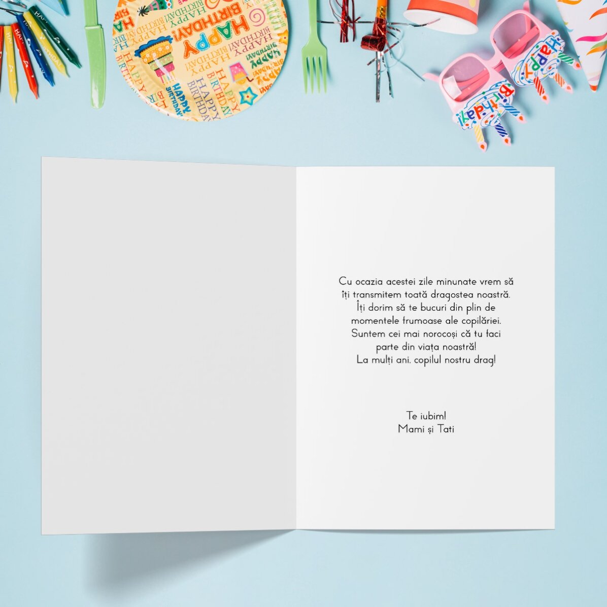 Carte de vœux personnalisée avec texte - Joyeux anniversaire !