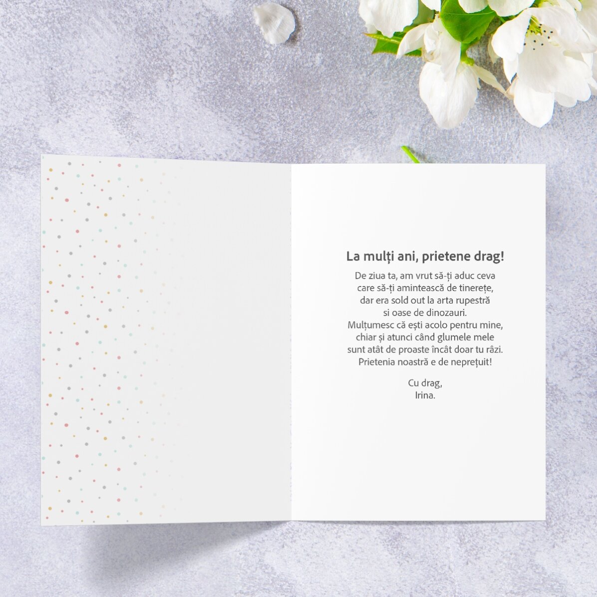 Carte de vœux personnalisée avec texte - Tu es toujours aussi beau... même de loin