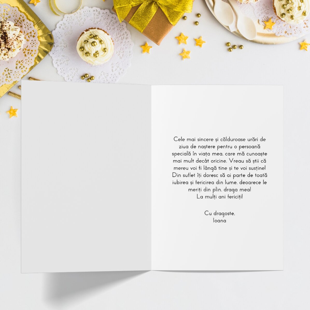 Carte de vœux personnalisée avec texte - Fête