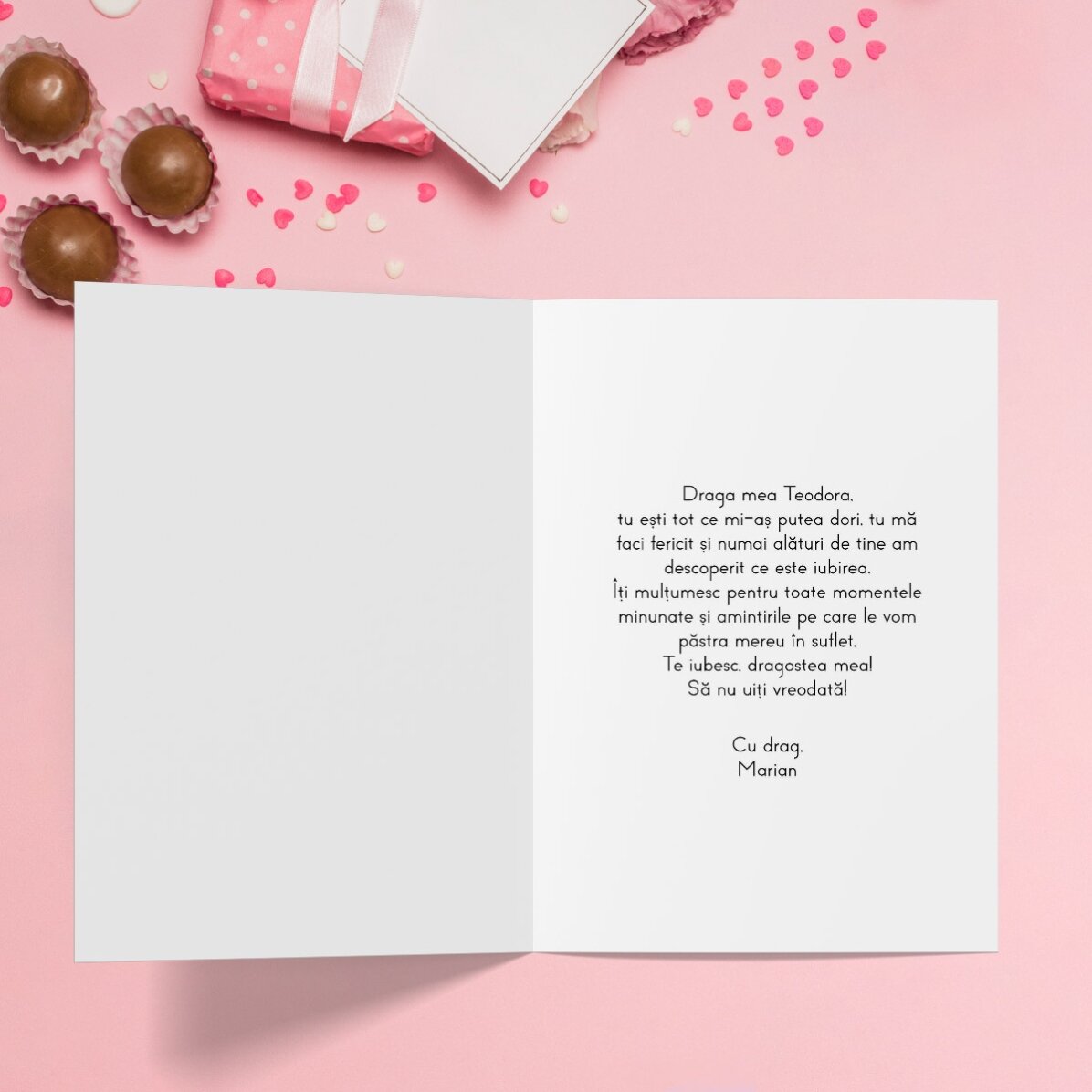 Carte de vœux personnalisée avec un texte et 6 photos - Sweet memories