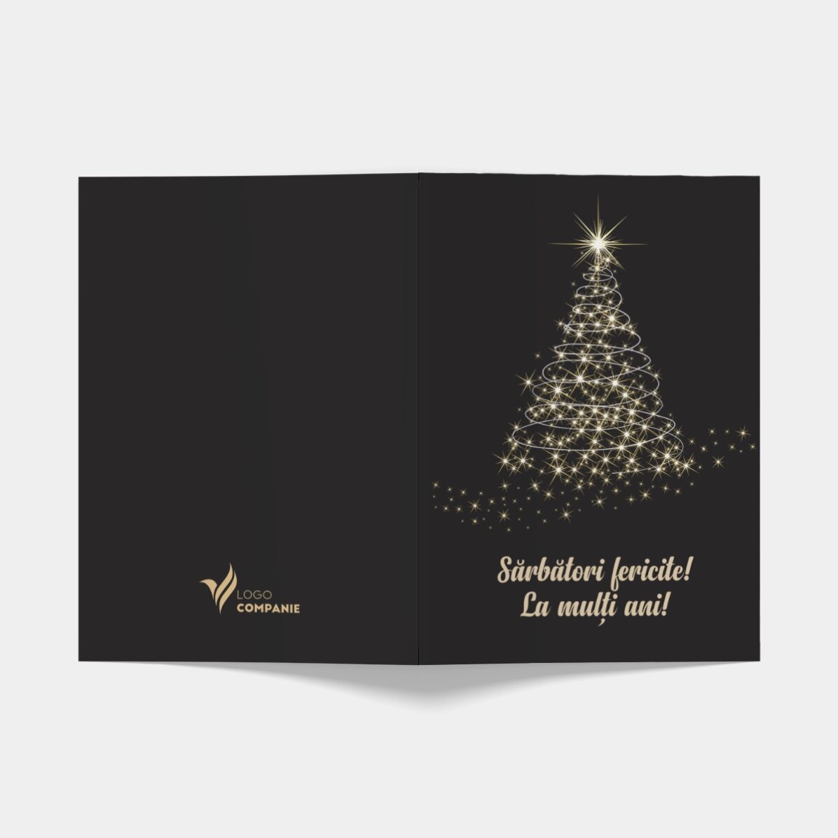 Carte de vœux personnalisée avec texte et logo - Joyeuses fêtes !