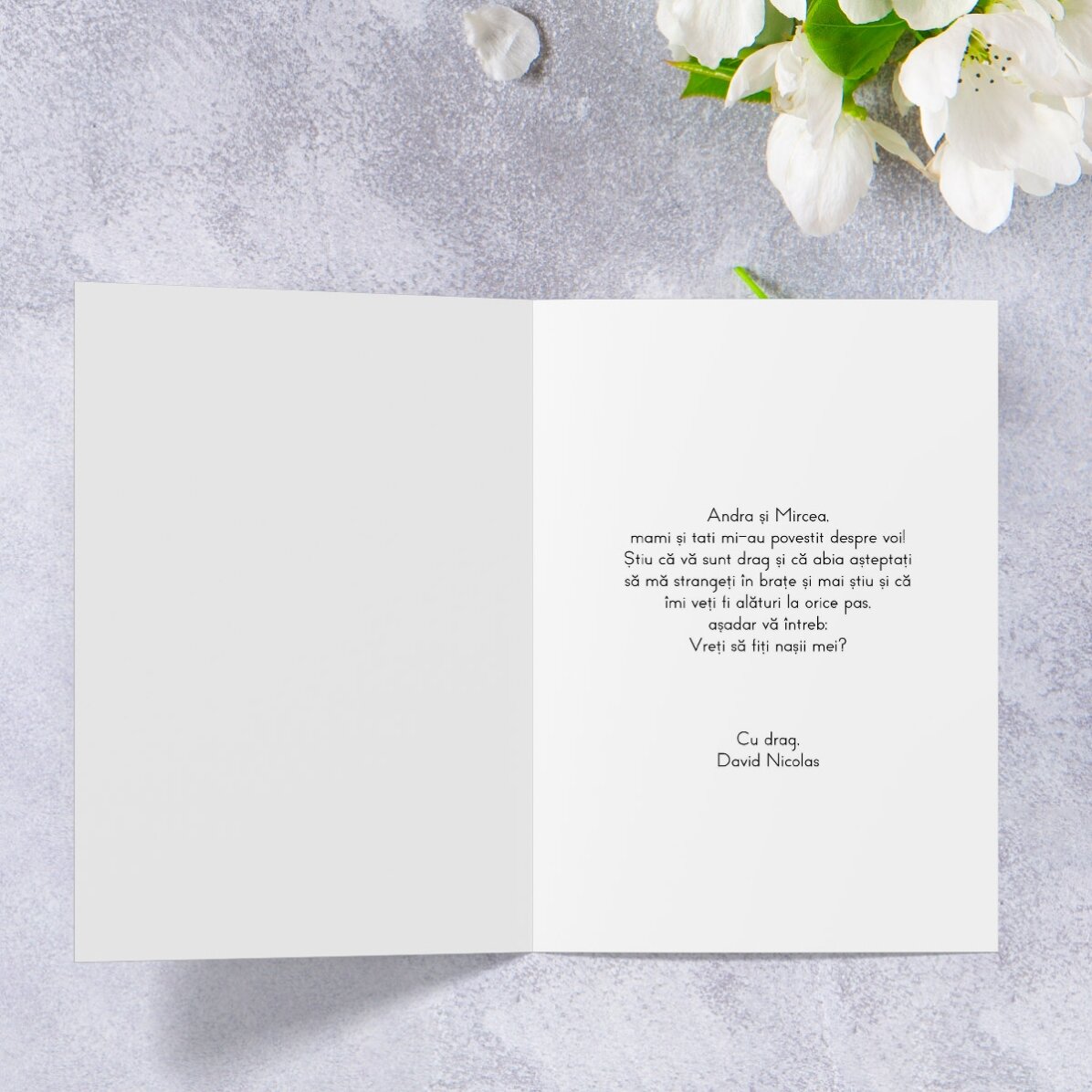 Carte de vœux personnalisée avec texte et photo - Bébé