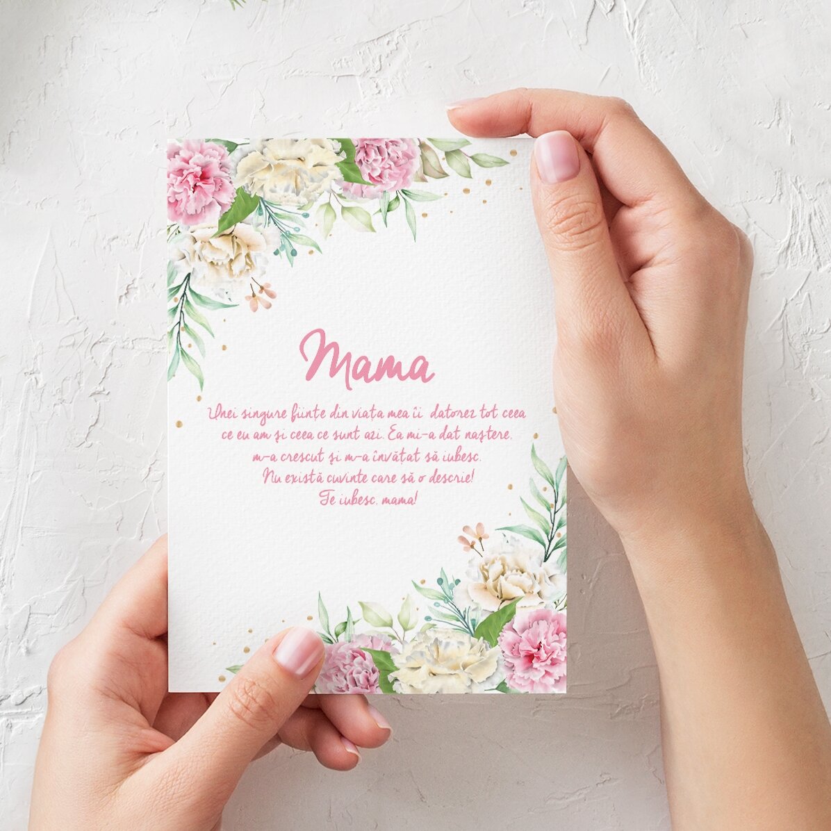 Carte de vœux personnalisée avec texte - Je t