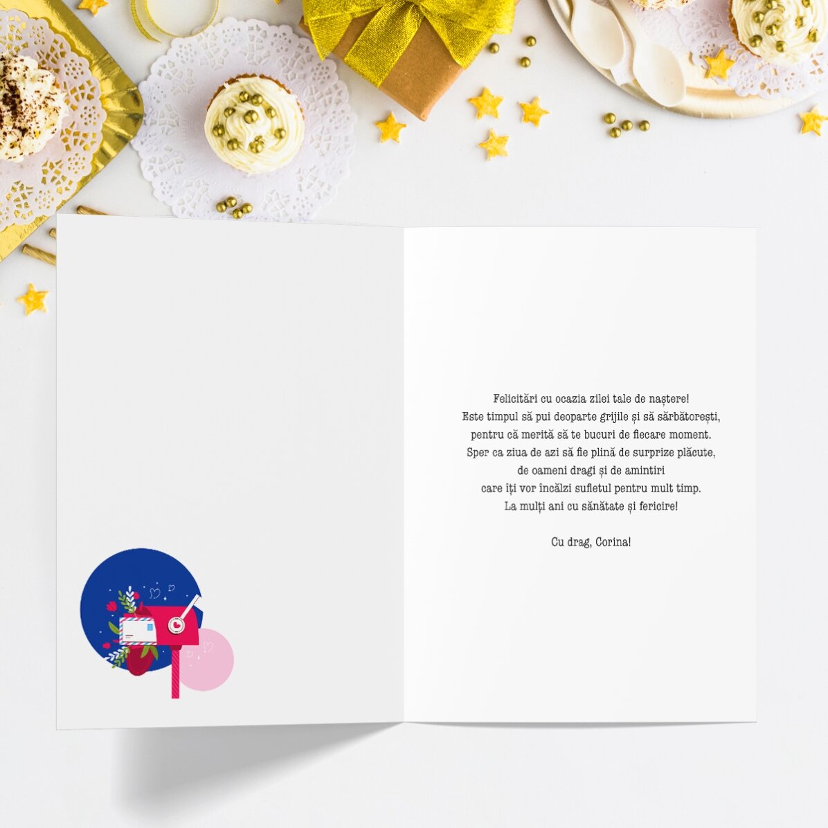 Carte de vœux personnalisée avec texte - Un super cadeau