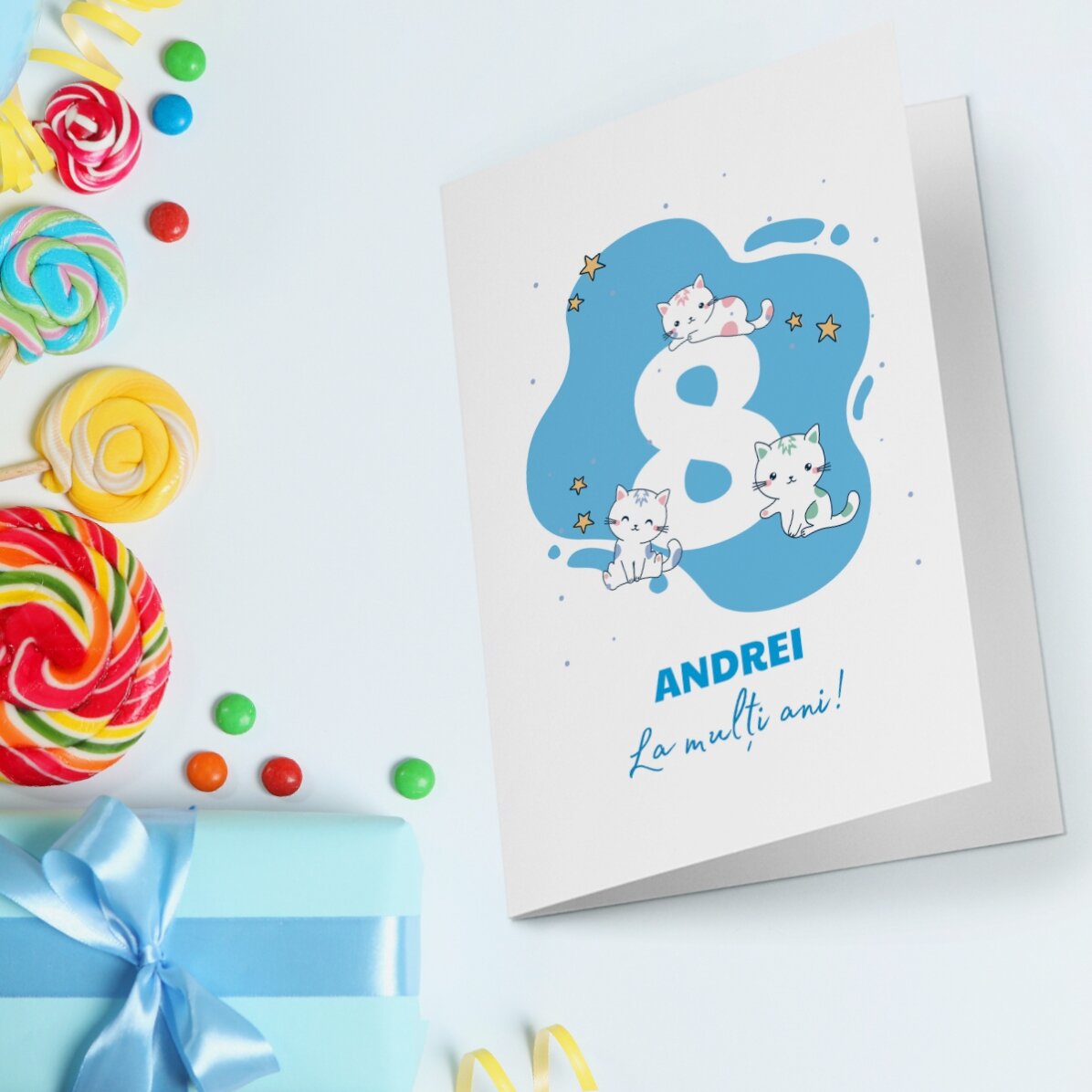 Carte de vœux personnalisée, recto-verso avec texte - Anniversaire d