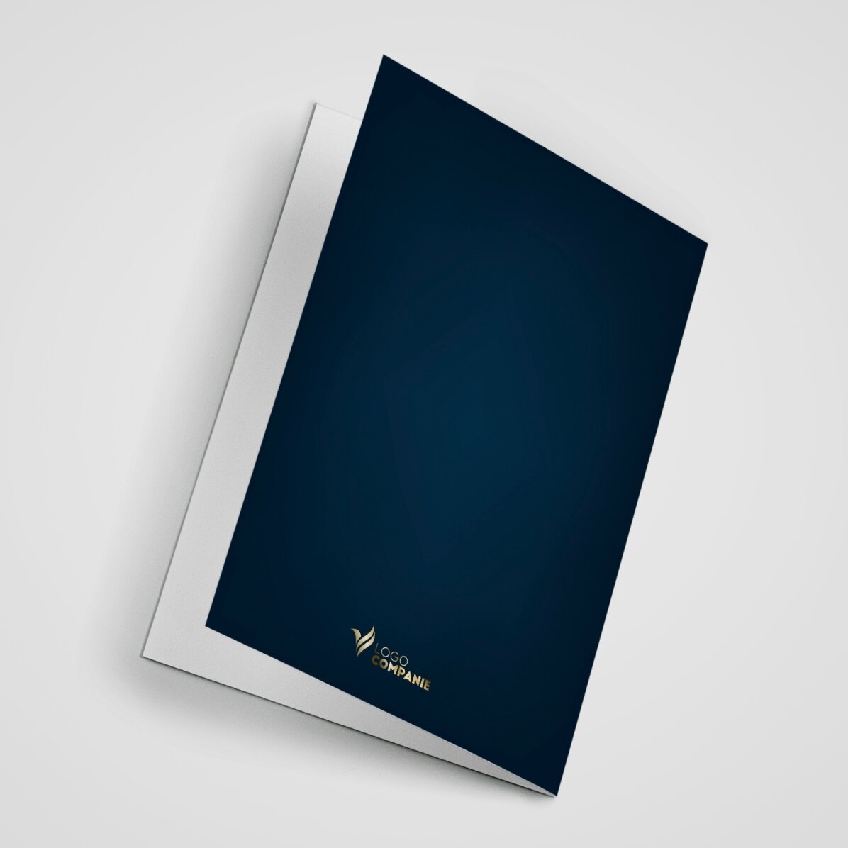 Carte de vœux personnalisée recto-verso avec texte et logo - Histoire de Noël