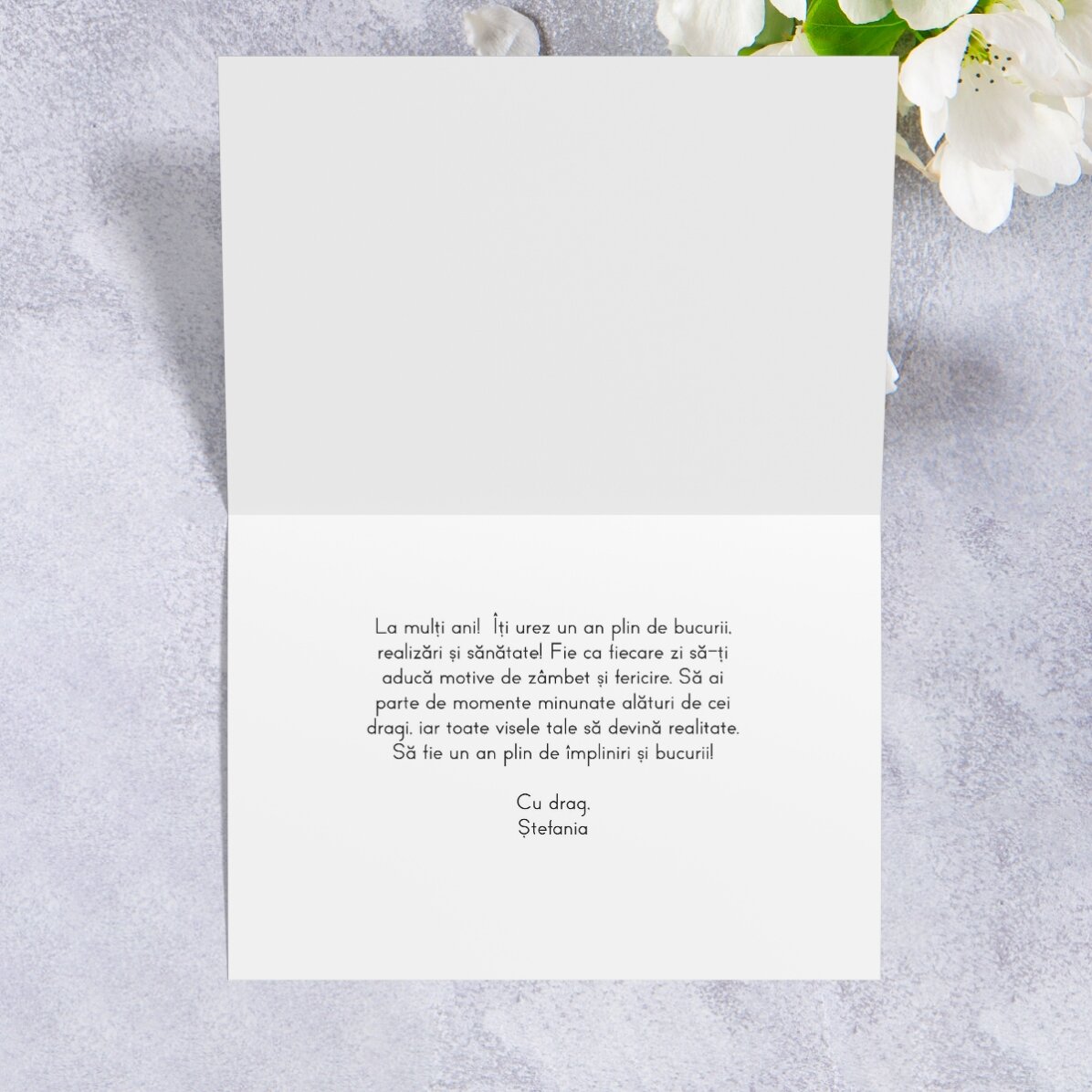 Carte de vœux personnalisée « Fleurs de printemps » - tulipes