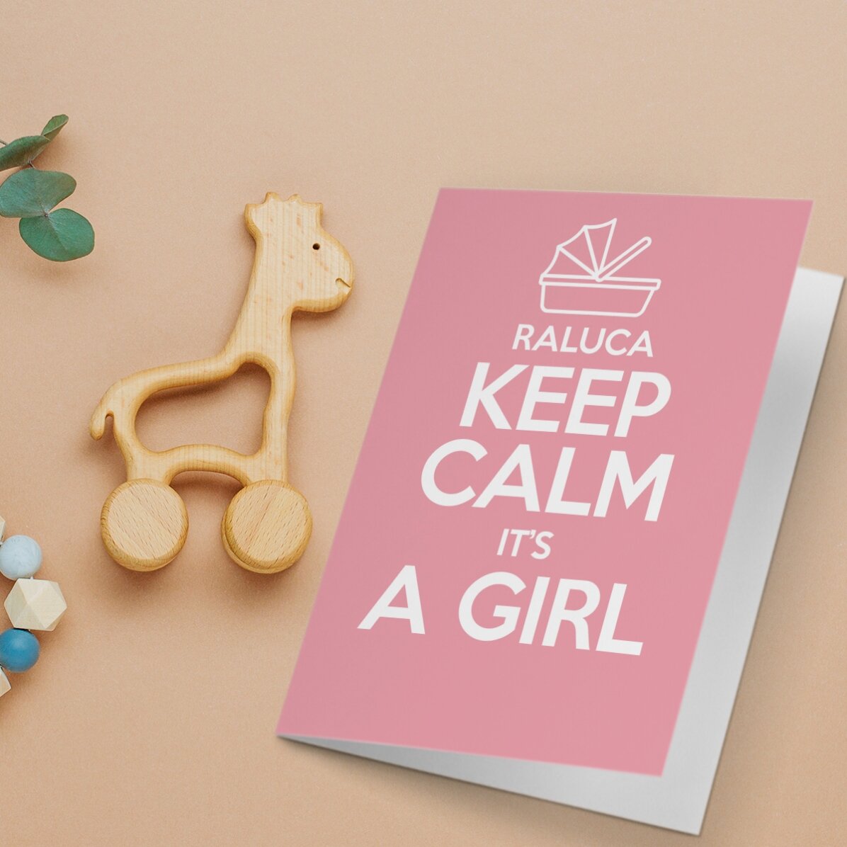 Carte de vœux personnalisée - KEEP CALM IT
