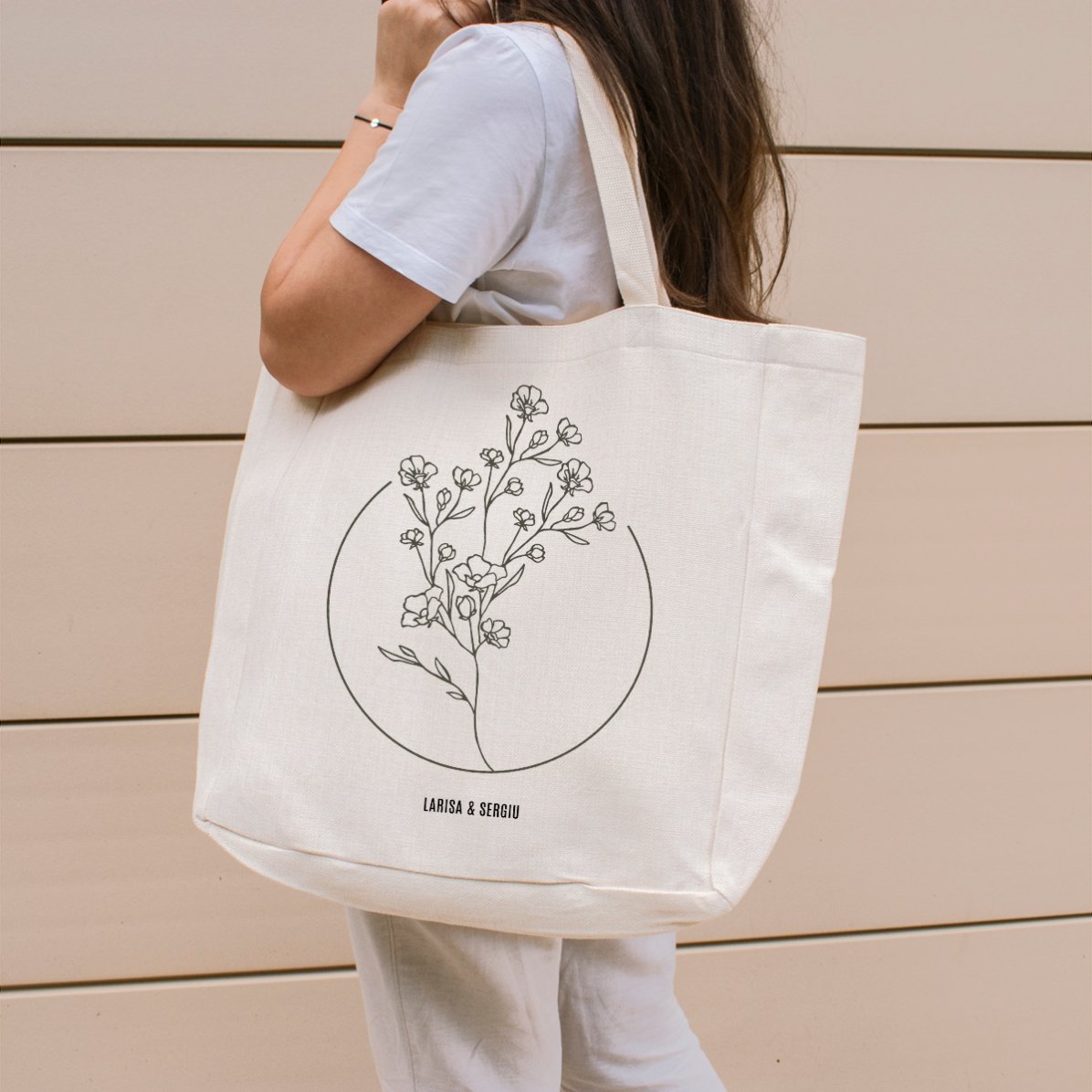 Sac de plage personnalisé avec inscription - Modèle « Mystic »
