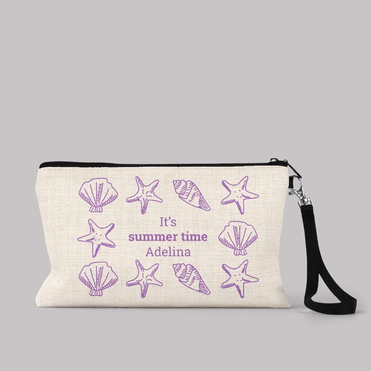 Petite pochette pour accessoires personnalisée avec un texte - Summer Time