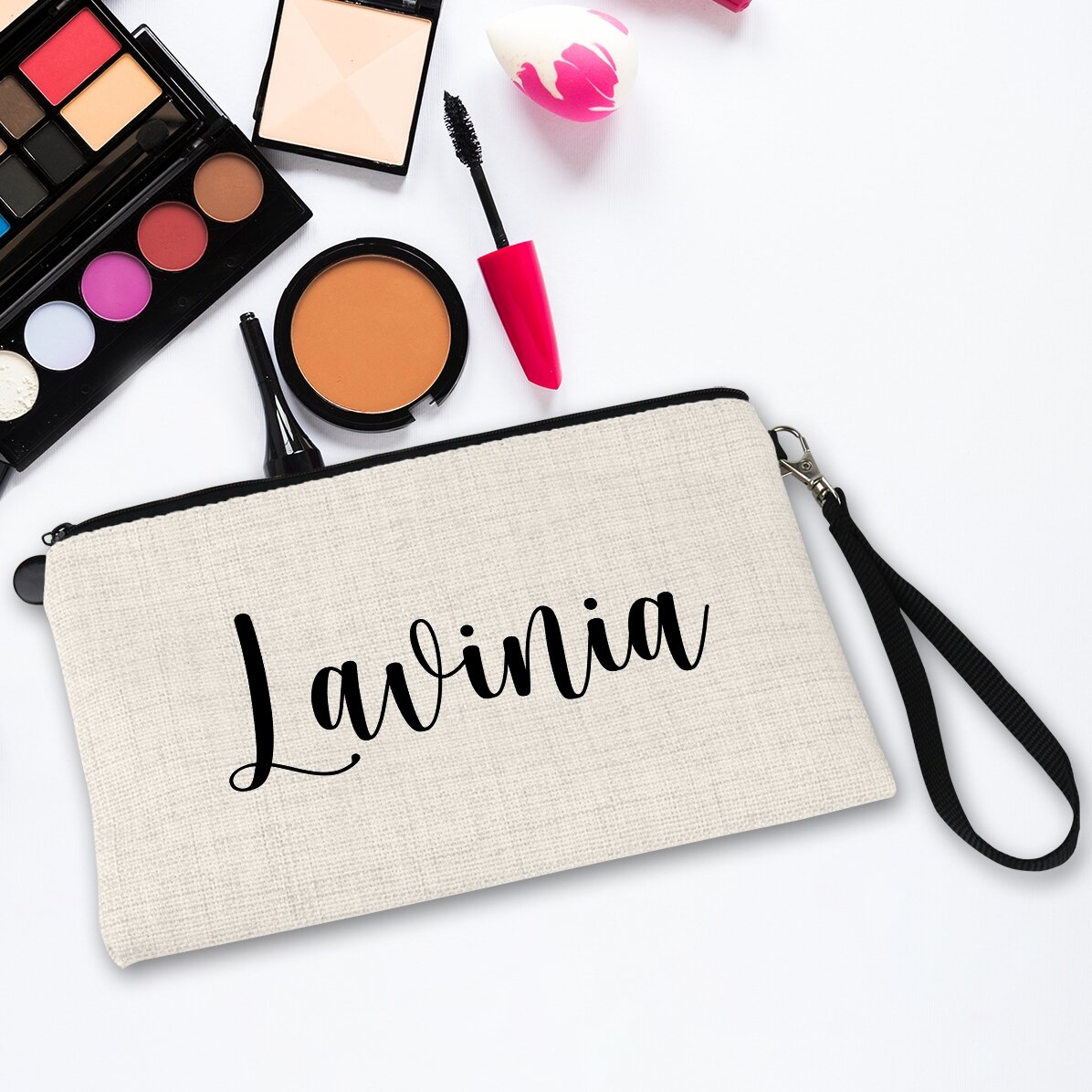 Trousse à maquillage personnalisée avec un prénom