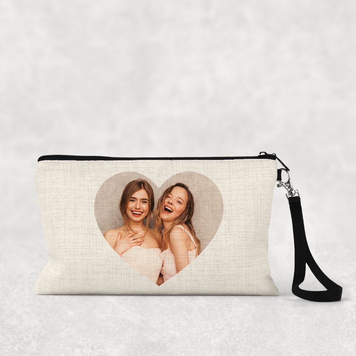 Trousse à maquillage personnalisée avec une photo - Heart