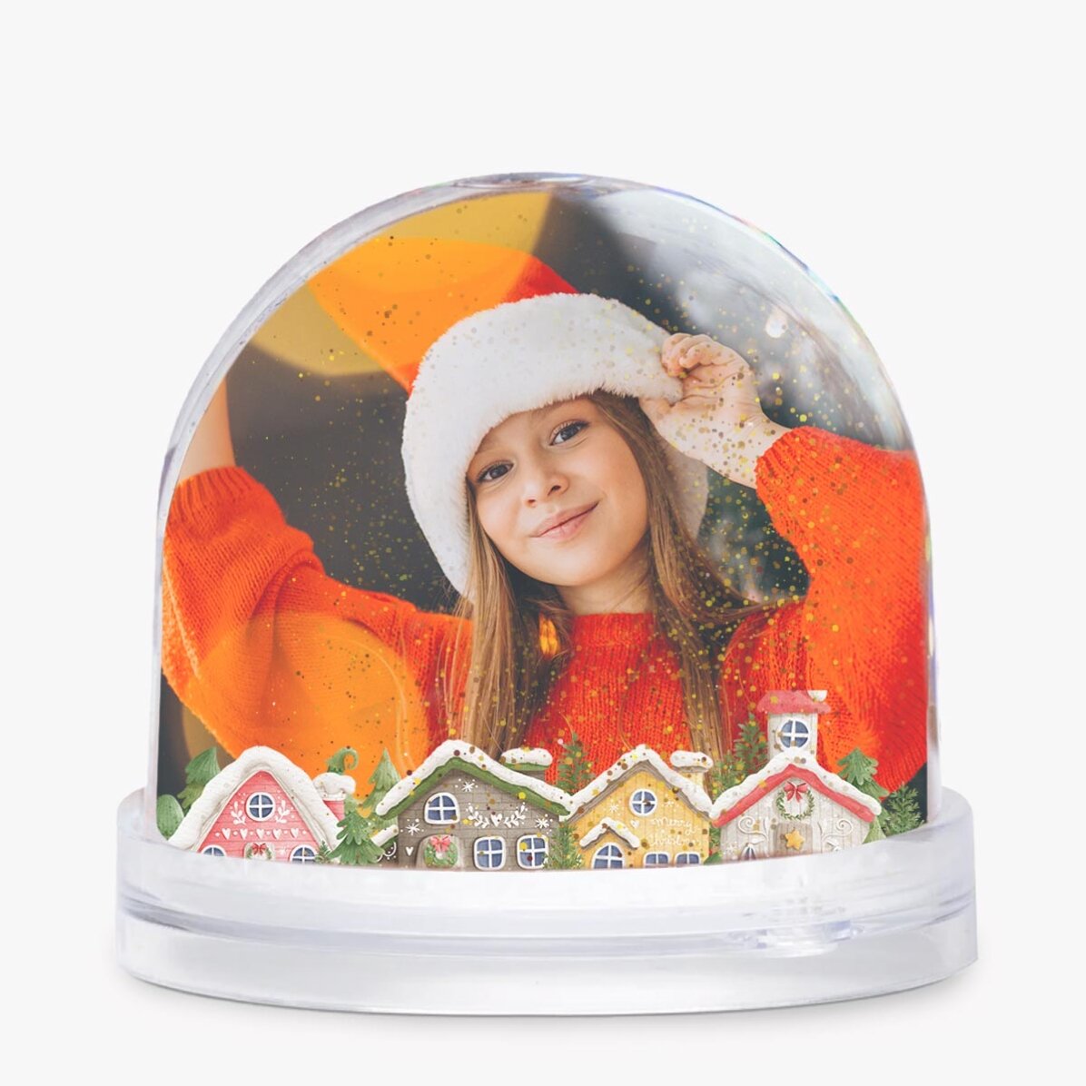 Boule de Noël de bureau personnalisée avec message et photo - Noël