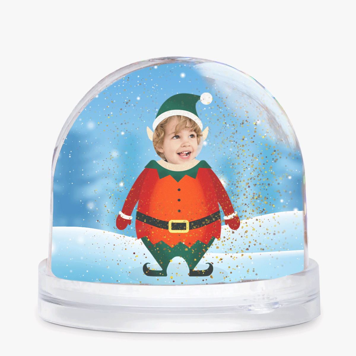 Boule de Noël de bureau personnalisée avec message et texte - L