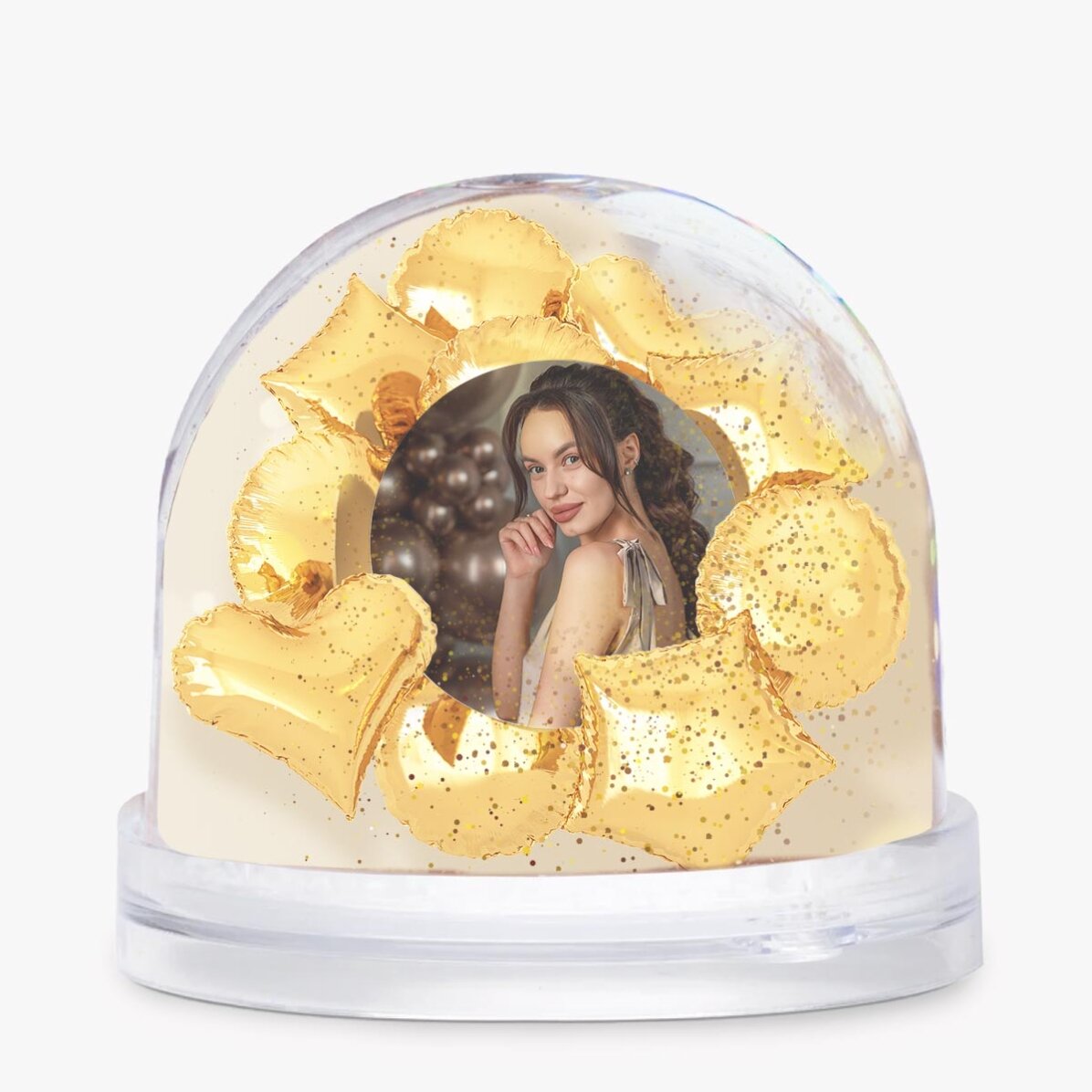Globe de bureau personnalisé avec photo et texte - Ballons d