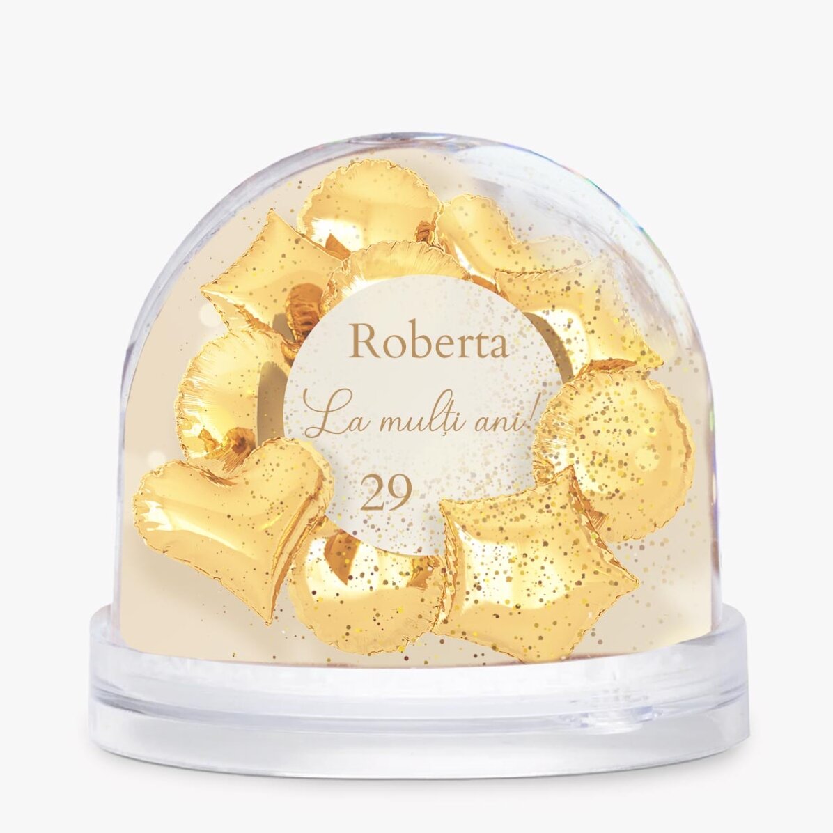 Globe de bureau personnalisé avec photo et texte - Ballons d