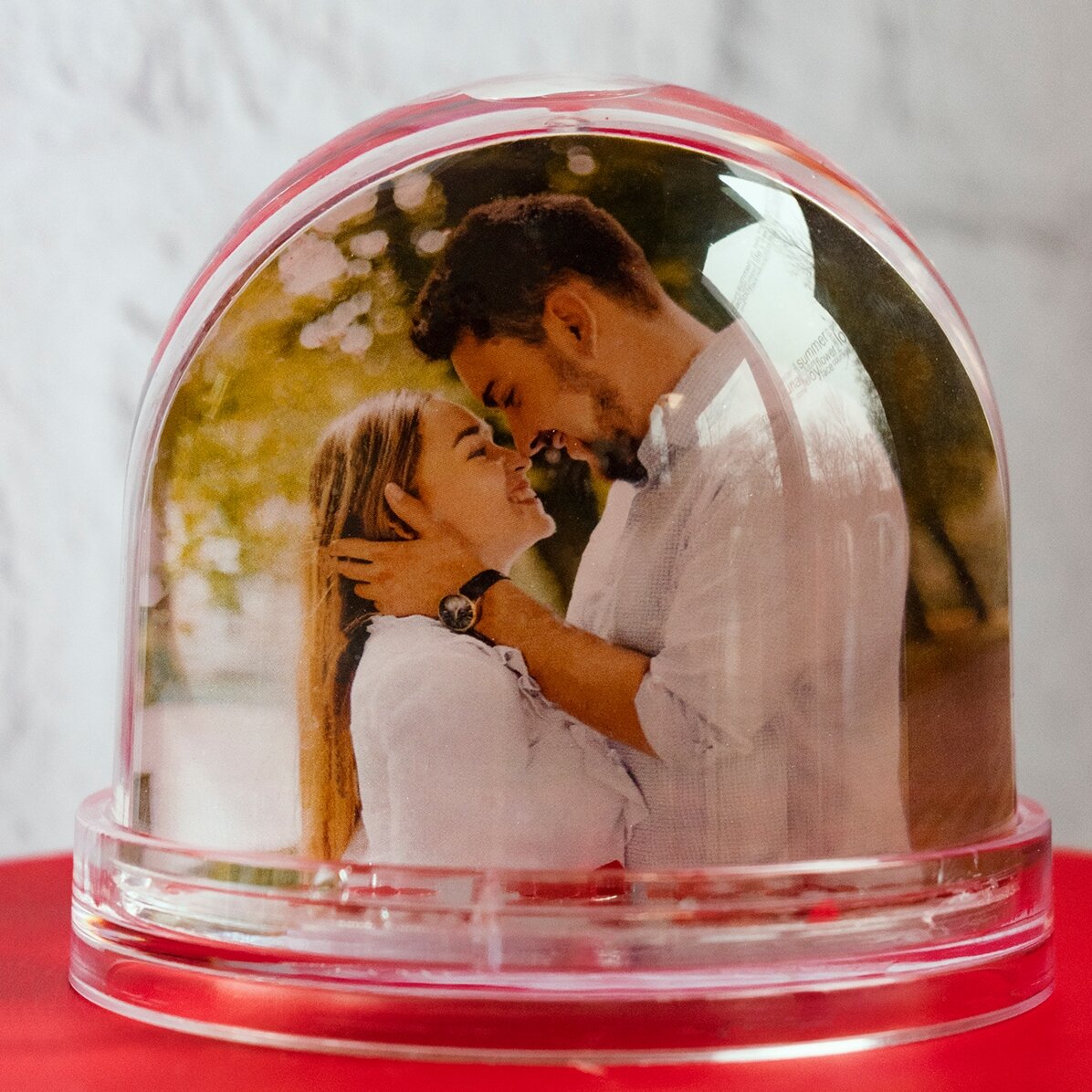 Globe de bureau personnalisé avec photo et texte - Je t