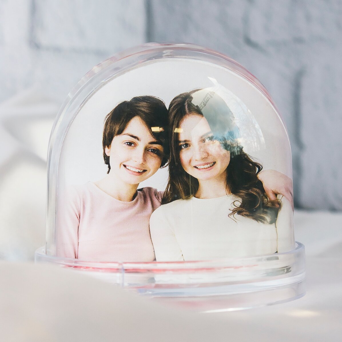 Globe de bureau personnalisé avec photo et texte - Un merveilleux printemps !