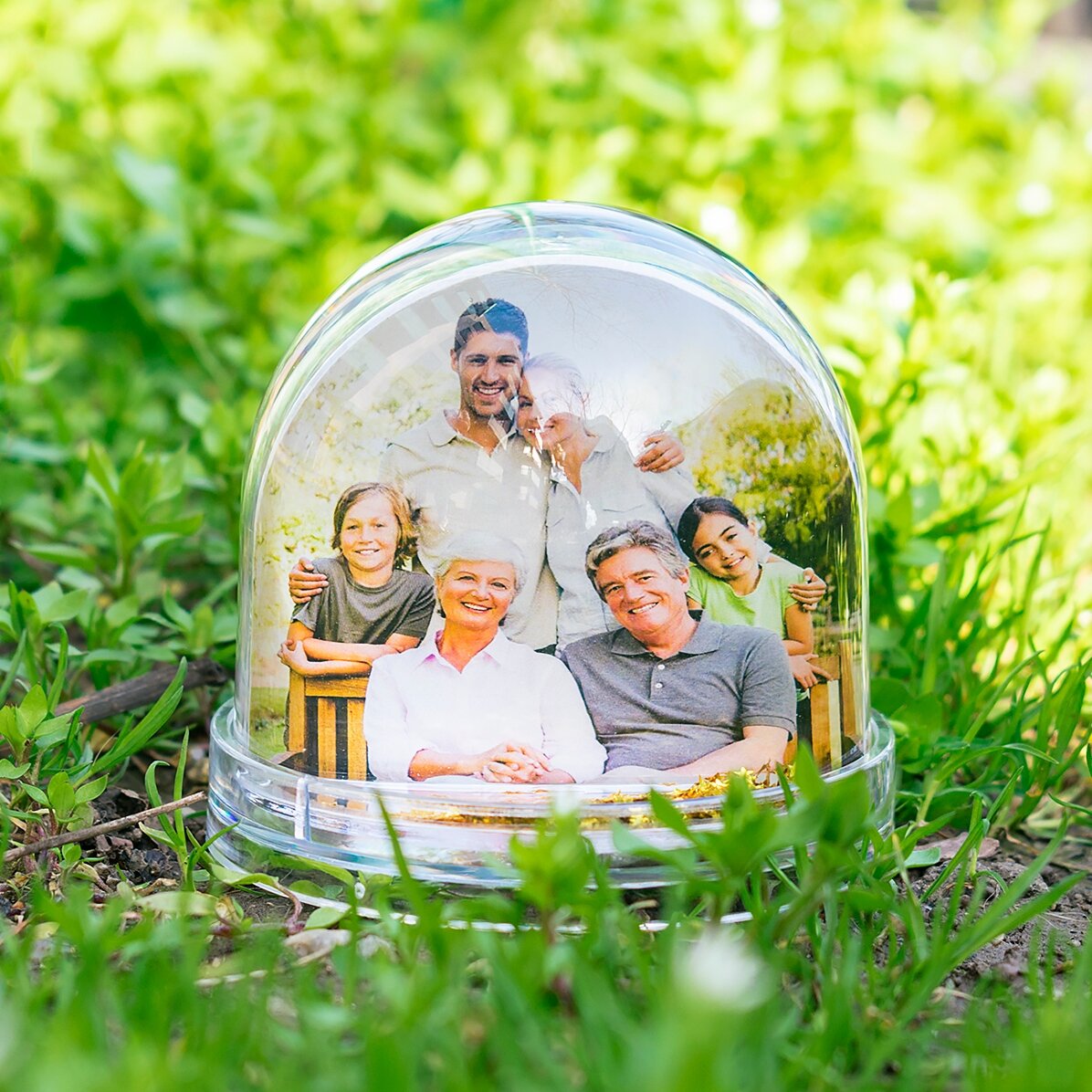 Boule de bureau personnalisée avec photo et texte - Joyeuses Pâques !