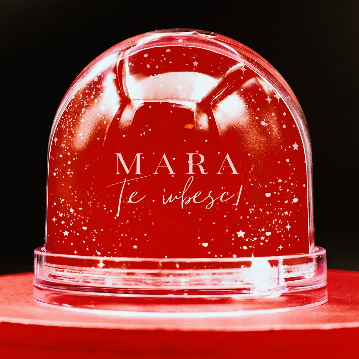 Globe de bureau personnalisé avec photo et texte - Je t