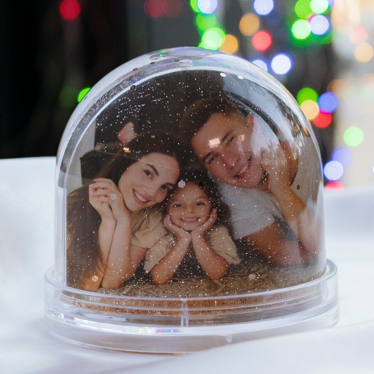 Boule de bureau personnalisée avec photo et texte - Winter dreams