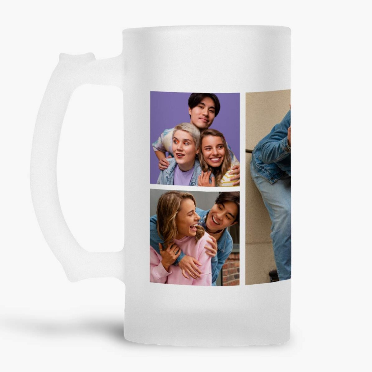 Chope à bière personnalisée avec 5 photos
