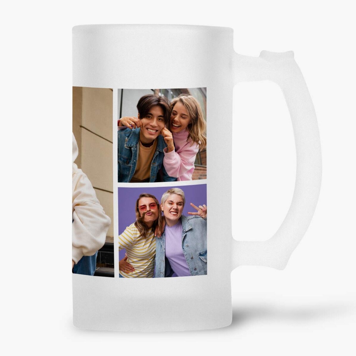 Chope à bière personnalisée avec 5 photos