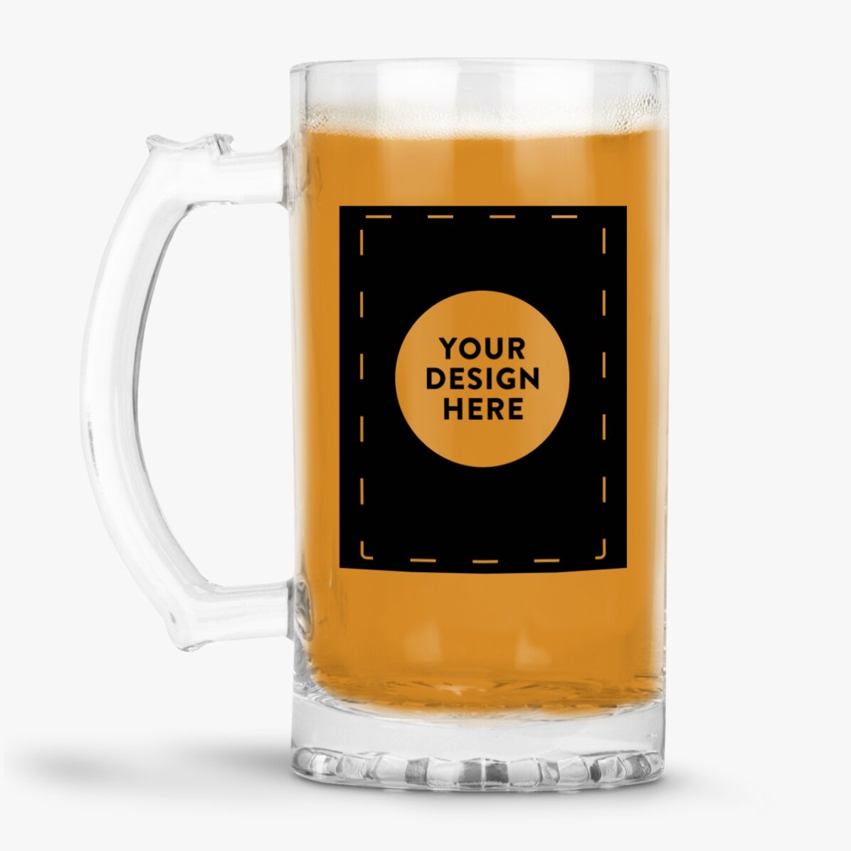 Une chope à bière personnalisée avec ton motif