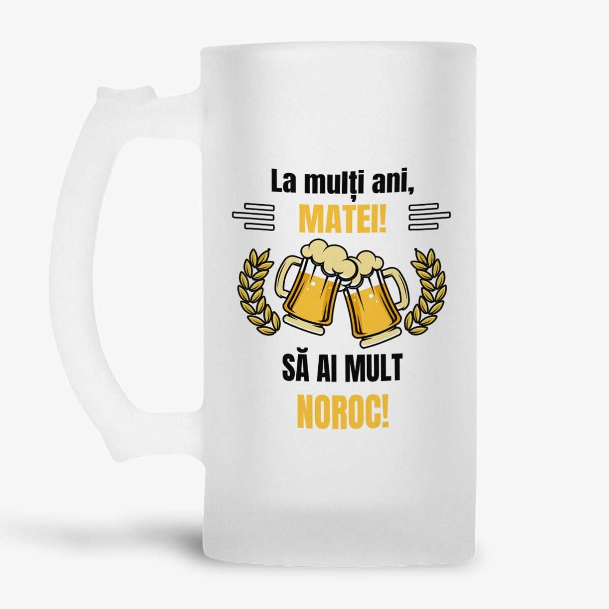 Chope à bière personnalisée avec message - Cheers and Beers