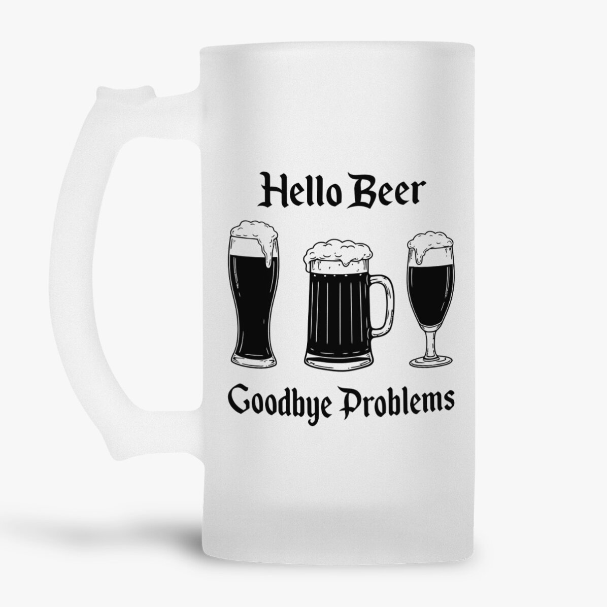 Chope à bière personnalisée avec message - Hello Beer