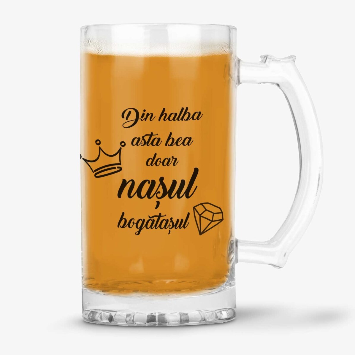 Chope à bière personnalisée avec un message pour papa