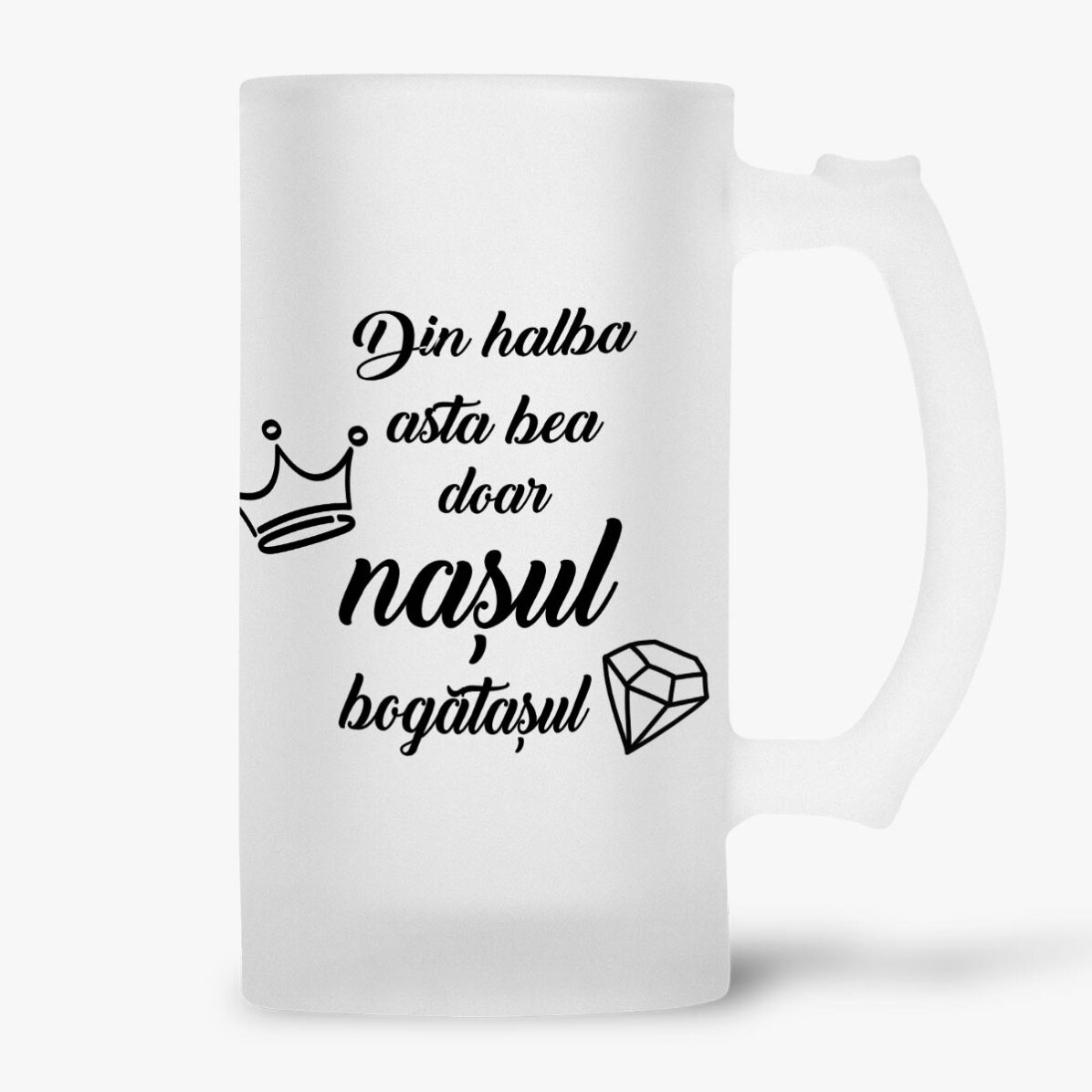 Chope à bière personnalisée avec un message pour papa