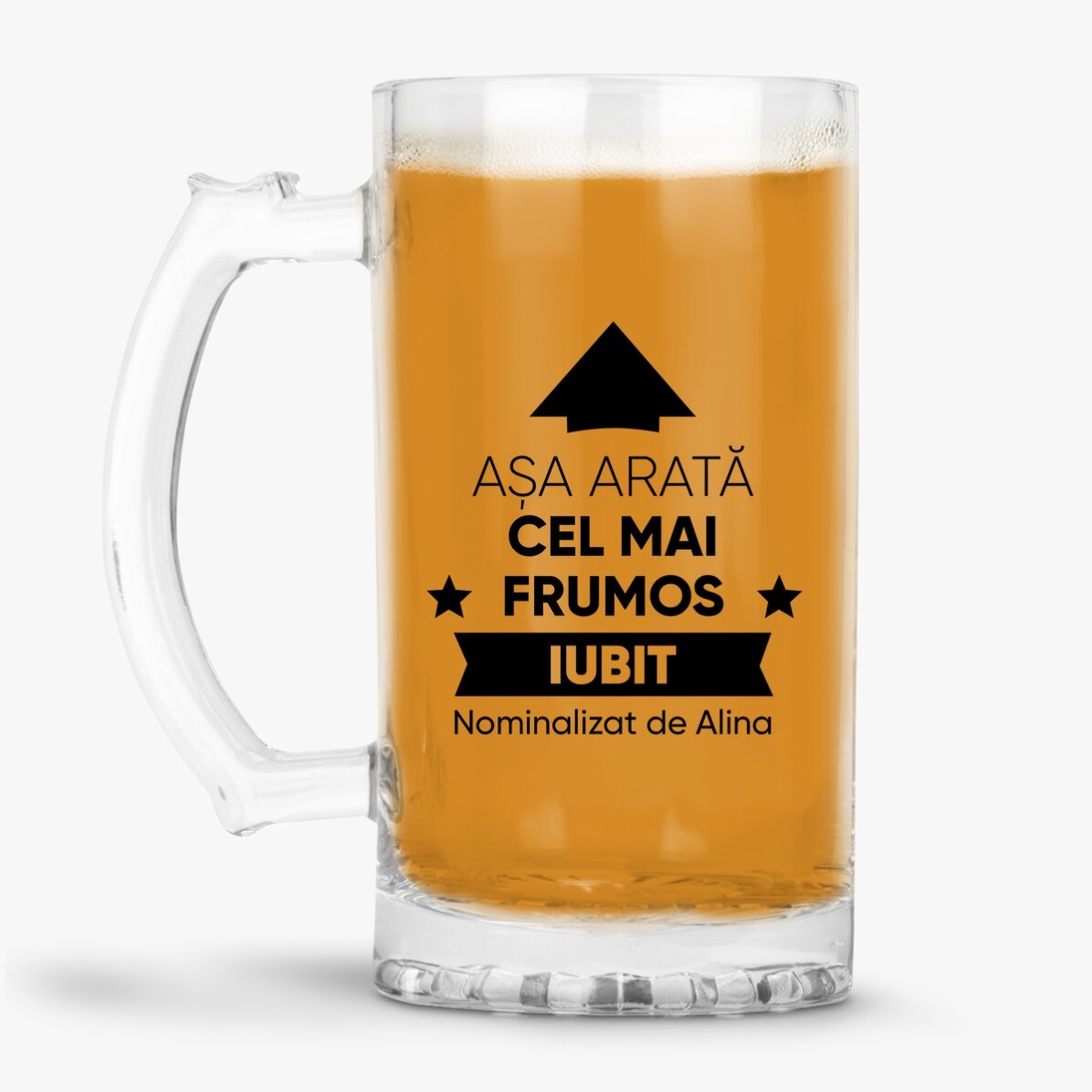 Personalised beer mug with text - This is what it looks like