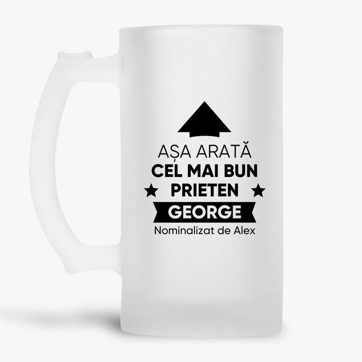 Personalised beer mug with text - This is what it looks like