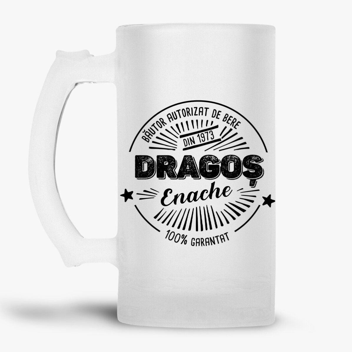 Chope à bière personnalisée avec inscription - « Buveur de bière agréé »