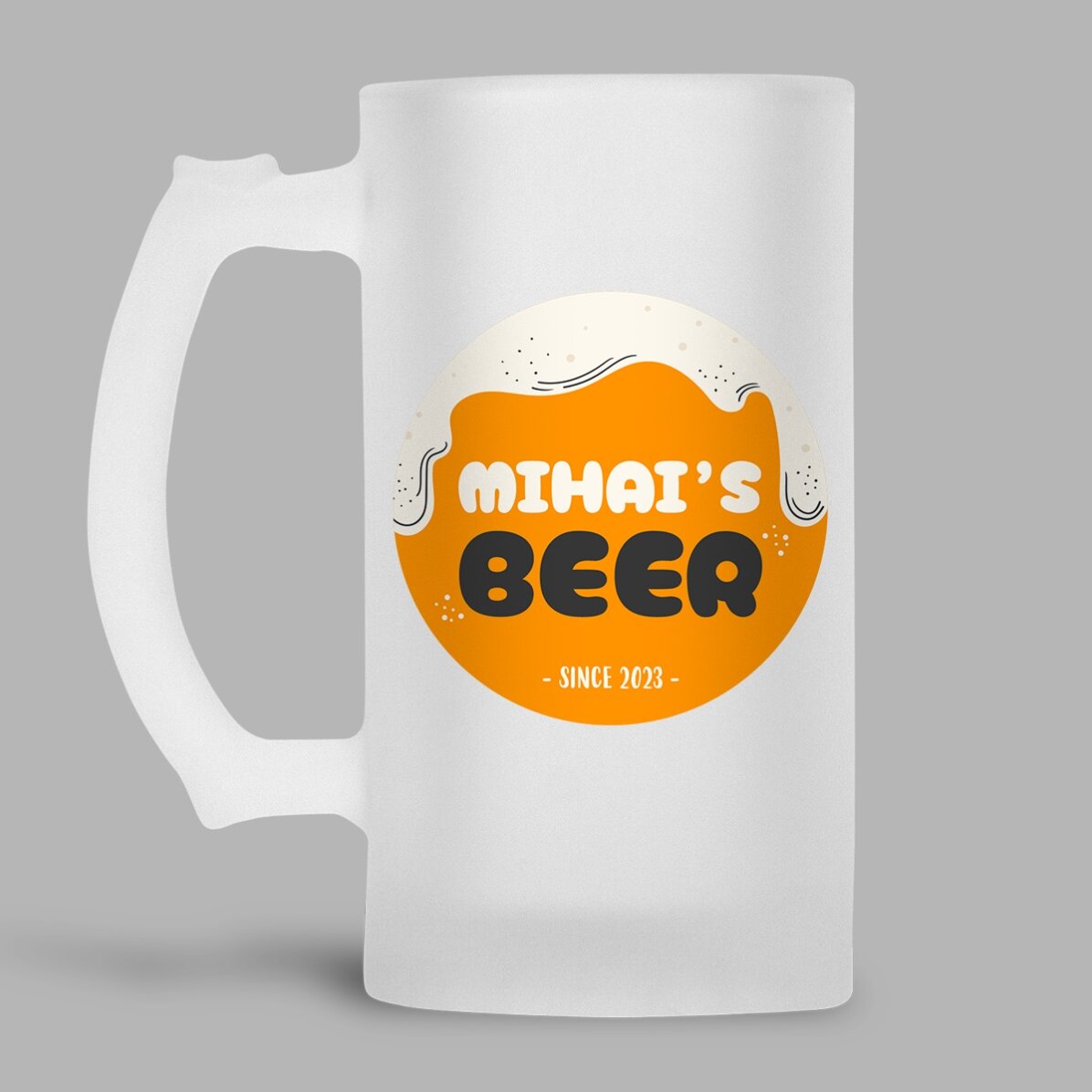 Chope à bière personnalisée avec inscription - BEER