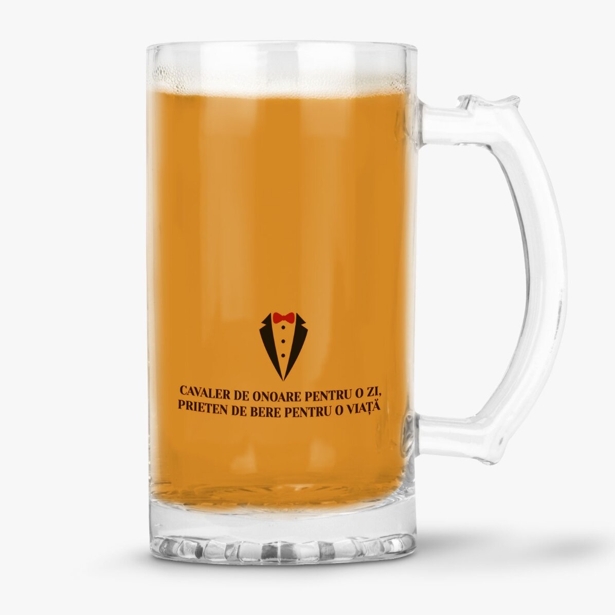 Chope à bière personnalisée avec inscription - Chevalier