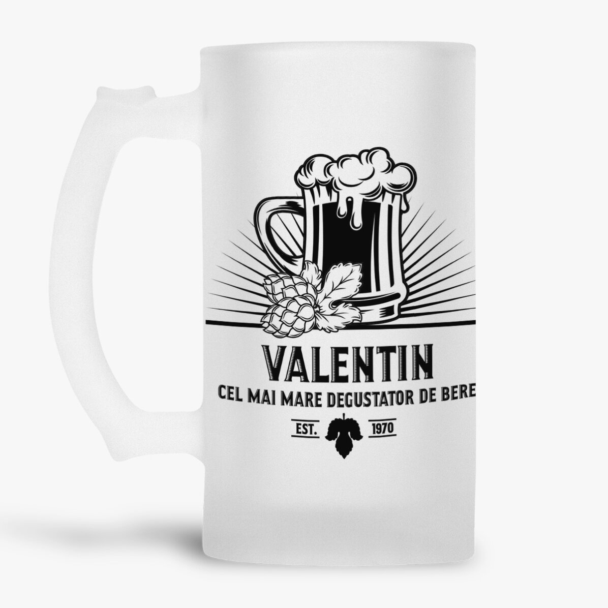 Chope à bière personnalisée avec inscription - Dégustateur de bière