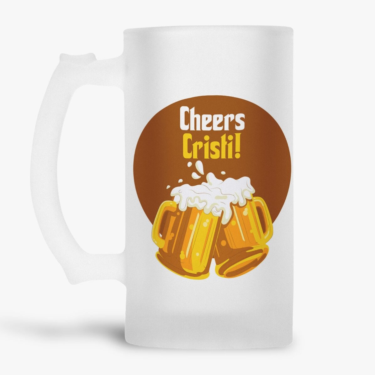 Chope à bière personnalisée avec inscription - Santé !